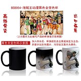 One piece anime hot and cold color cup