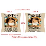 one piece lully anime double face pillow