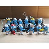 The Smurfs anime doll phone straps(12pcs a set)