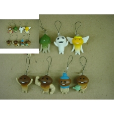 mushrooms cartoon phone straps(8pcs a set)