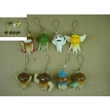 mushrooms cartoon phone straps(8pcs a set)