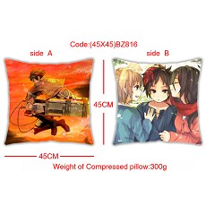 Attack on Titan anime double side pillow(45X45)BZ816