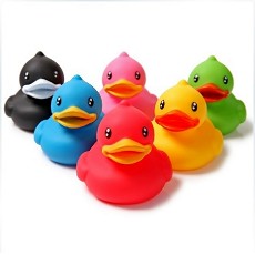 The duck figure dolls(6pcs colors a set)