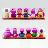 Super Mario figures set purple color(6pcs a set)