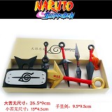 Naruto anime cos headband+ 6pcs weapons a set