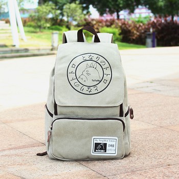 TOTORO anime canvas backpack bag