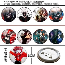 Tokyo ghoul anime brooches pins(8pcs a set)