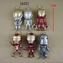 Iron Man figure iron key chains set(6pcs a set)