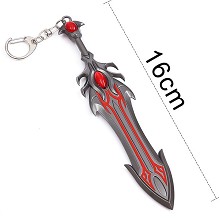 League of Legends cos weapon key chain