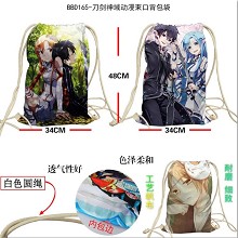 Sword Art Online anime drawstring backpack bag