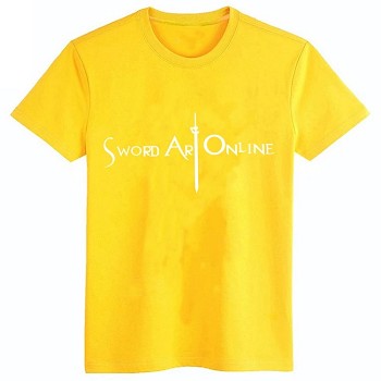 Sword Art Online cotton yellow t-shirt