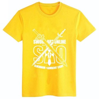 Sword Art Online cotton yellow t-shirt