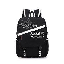 Sword Art Online black backpack bag