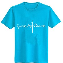 Sword Art Online cotton blue t-shirt