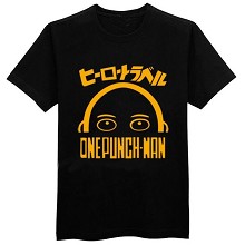 One Punch Man cotton black t-shirt