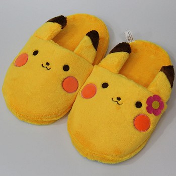 Pokemon pikachu plush shoes slippers a pair