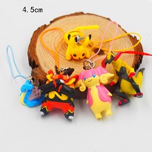 Pokemon figure dolls key chains set(5pcs a set)
