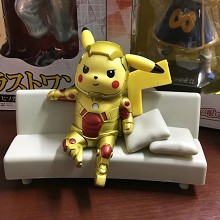 Pokemon pikachu cos Iron man figures a set