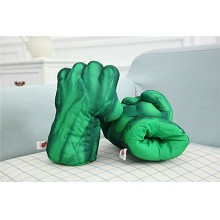 Hulk plush gloves a pair