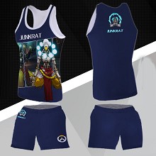 Overwatch Zenyatta vest+short pants a set