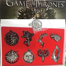 Game of Thrones key chains a set