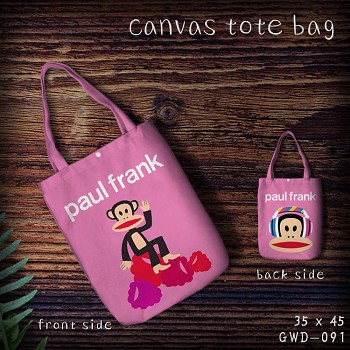 Paul Frank canvas tote bag shopping bag