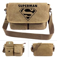 Super Man canvas satchel shoulder bag