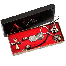 Assassin's Creed key chain pins set(7pcs a set)