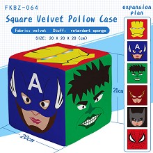 The Avengers square velvet pillow