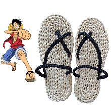 One Piece Luffy cosplay shoes slippers a pair