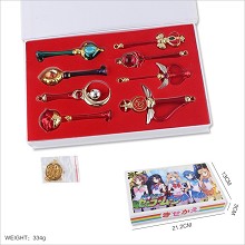 Sailor Moon anime key chains a set