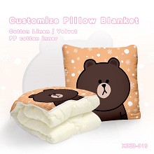 Brown Bear anime pattern customize pillow blanket cushion quilt