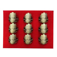 Guardians of the Galaxy Groot rings set(9pcs a set...