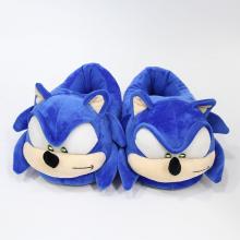 Sonic anime plush slippers shoes set