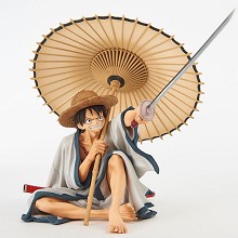 One Piece Luffy umbrella figure