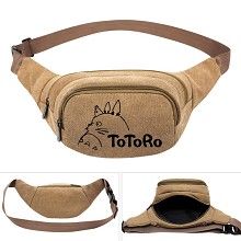 Totoro anime canvas pocket waist pack bag