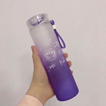  BTS star color glass cup 
