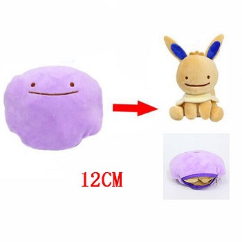 5inches Pokemon Ditto Eevee two-sided plush pillows set(10pcs a set)