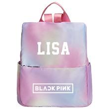 Black Pink LISA star backpack bag