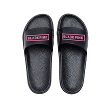 Black Pink star shoes slippers a pair