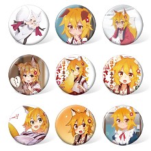 The Helpful Fox Senko-san anime brooches pins set(9pcs a set)