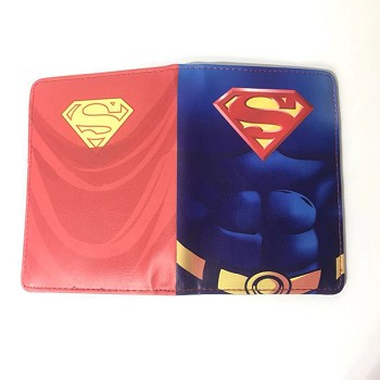 Super Man Passport Cover Card Case Credit Card Holder Wallet