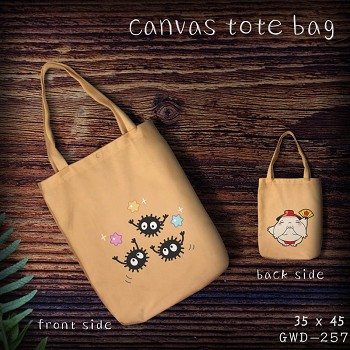 Spirited Away anime canvas tote bag shopping bag