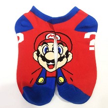 Super Mario cotton short socks a pair