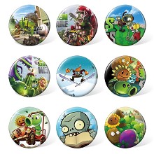 Plants vs Zombies game brooches pins set(9pcs a set)