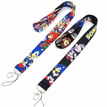 Sonic the Hedgehog neck strap Lanyards for keys ID...