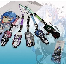 Re:Life in a different world from zero anime phone straps(5pcs a set)