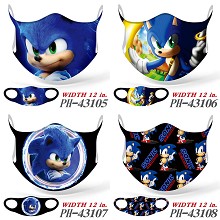 Sonic the Hedgehog anime trendy mask printed wash mask