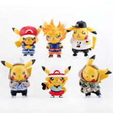 Pokemon Pikachu anime figures set(6pcs a set)
