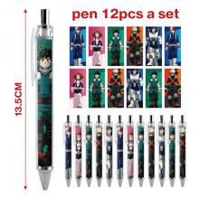 My Hero Academia anime ballpoint pen ball pens(12pcs a set)